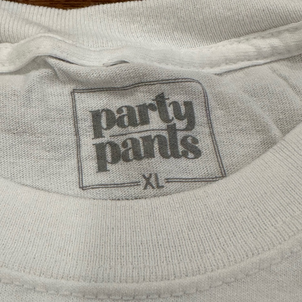Party Pants Permanent Vacation T-Shirt, White, Size XL - Picture 4 of 5